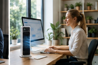 AirZuma im Homeoffice am Schreibtisch